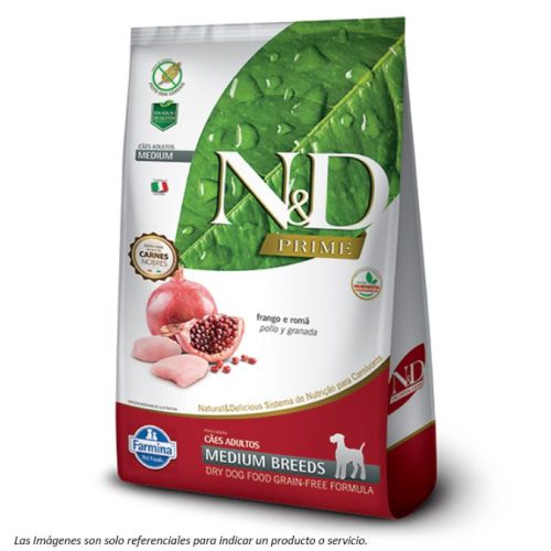 N&D Prime Medium Adulto - Pollo y Granada 10.1KG