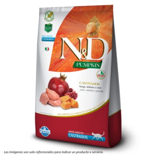 N&D Pumpkin Gatos Castrados - Pollo y Calabaza