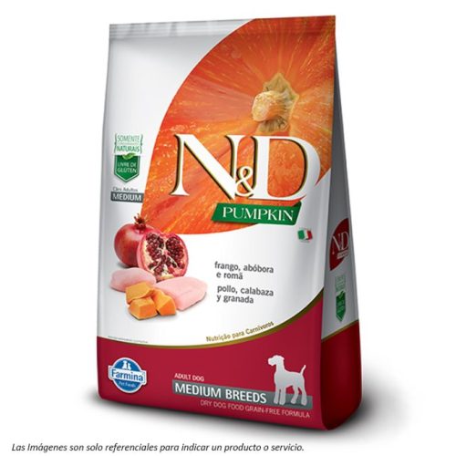 N&D Pumpkin Medium Adulto - Pollo y Calabaza 10.1KG