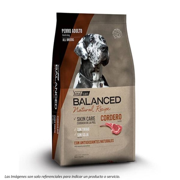 portada de Alimento Balanced Natural Recipe Cordero para Perros Adultos de Vitalcan