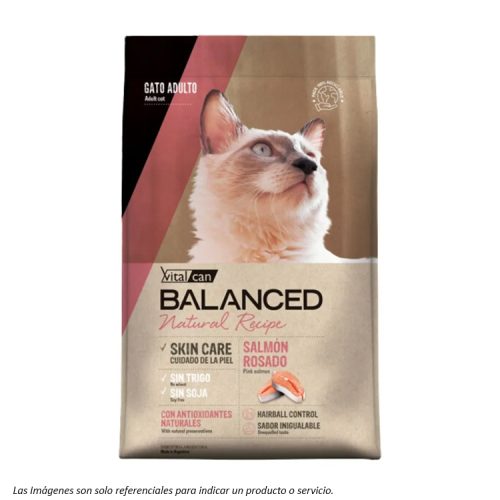 portada Alimento Vitalcan Balanced Gato Adulto sabor Salmón Rosado