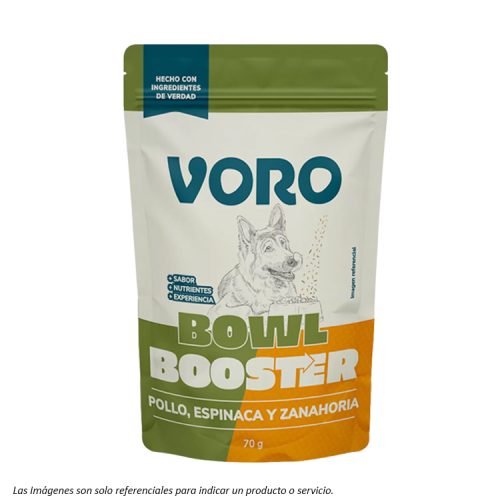Voro Bowl Booster Pollo, Espinaca y Zanahorias 70G
