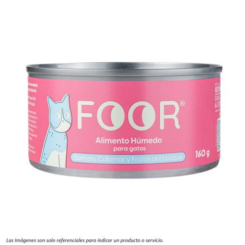 Foor Original Lata Gatos - Salmón, Calamar y Frutos del Bosque 160G