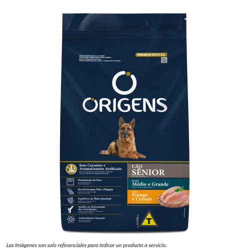Origens Medium Senior sabor Pollo y Cereales 15KG