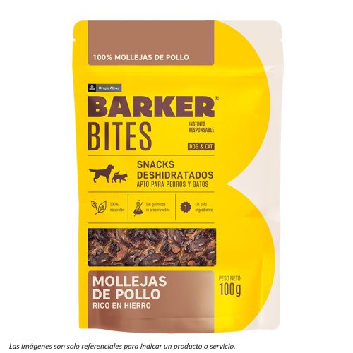 portada Barker Bites snack Mollejas de Pollo para Perros y Gatos