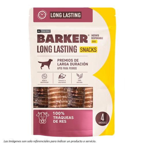 portada Snack Barker Long Lasting Tráqueas de Res para Perros