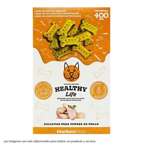 Healthy Life Galletas de Pollo en forma de Huesitos 400G
