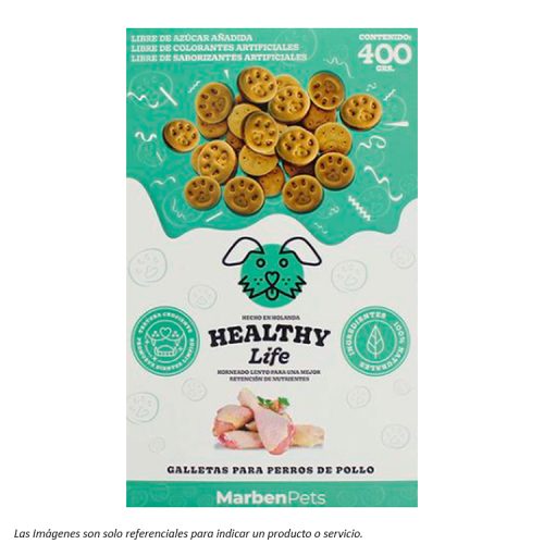 Healthy Life Galletas de Pollo Redondas 400G