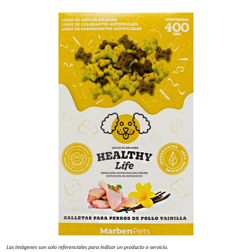 Healthy Life Galletas de Pollo y Vainilla 400G