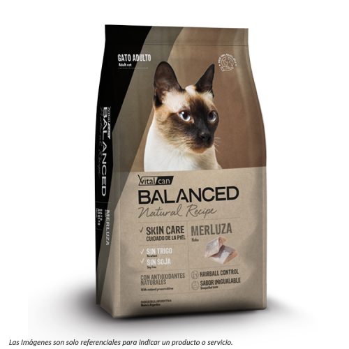 portada Alimento Vitalcan Balanced Natural para Gatos Adultos sabor Merluza