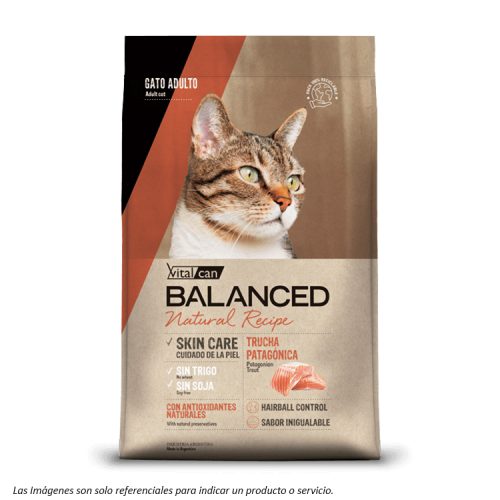 portada Alimento Vitalcan Balanced Gato Adulto sabor Trucha Patagónica