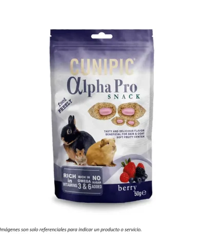 Cunipic Alpha Pro Snack para Conejos y Roedores sabor Berry