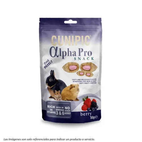 Cunipic Alpha Pro Snack para Conejos y Roedores sabor Berry