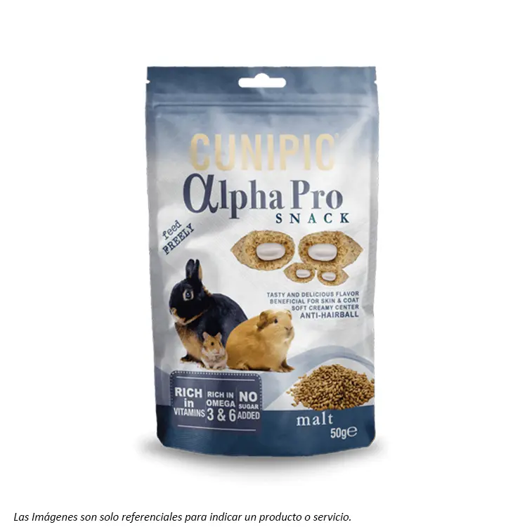 Cunipic Alpha pro Snack Malta1 Cunipic Alpha Pro Snack para Roedores sabor Malta Anti-Hairball