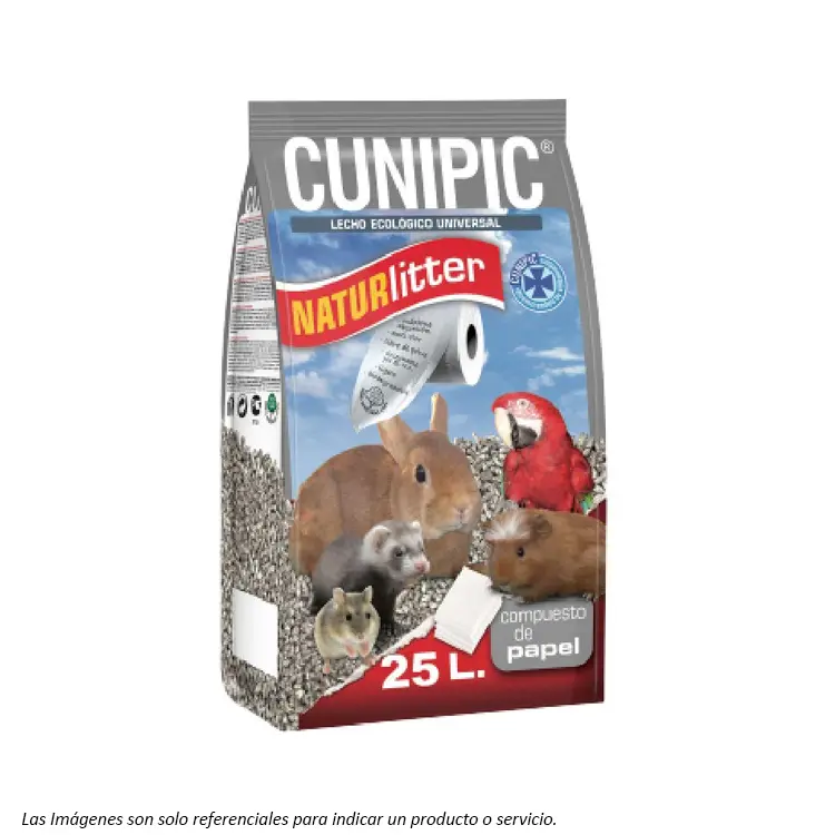 Cunipic Sustrato Naturlitter 25L Cunipic Naturlitter sustrato de papel 25 Litros
