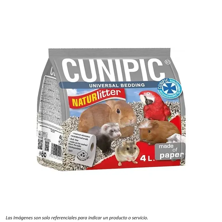 Cunipic Sustrato Naturlitter 4L Cunipic Naturlitter sustrato de papel 4 Litros