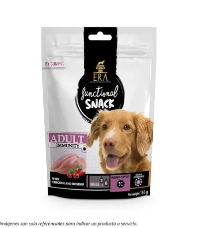 Snack Funcional Era Inmunity con Pollo y Rosa Mosqueta - para Perros Adultos y apoya la inmunidad