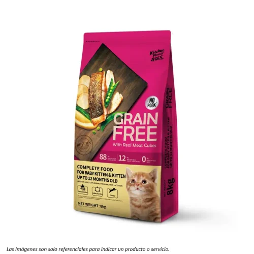 Alimento Kitchen Flavor Baby Kitten & Kitten - para Gatitos con cubitos de salmón