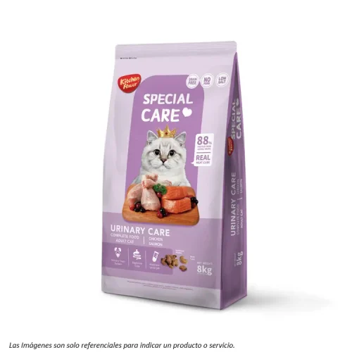 Alimento Kitchen Flavor Urinary Care para Gatos Adultos con cubitos de salmón