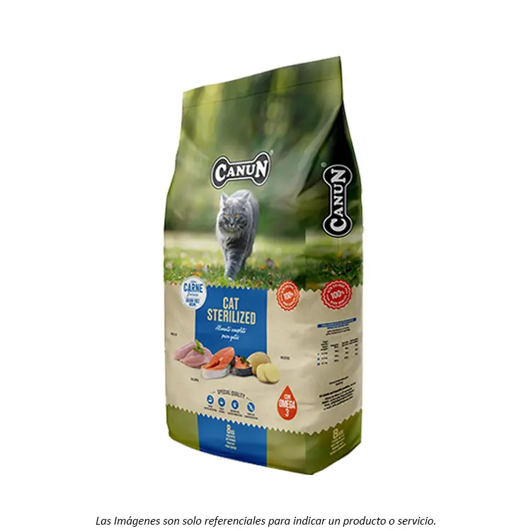 Canun Fresh Gato Alimento Canun para Gatos Adultos Esterilizados, con carne fresca y libre de granos
