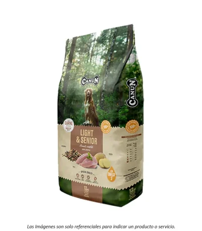 Alimento Canun Fresh Light & Senior para Perros con sebrepeso y Mayores de 7 años
